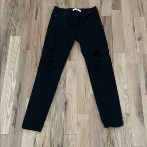 Black Distressed Women's Jeans